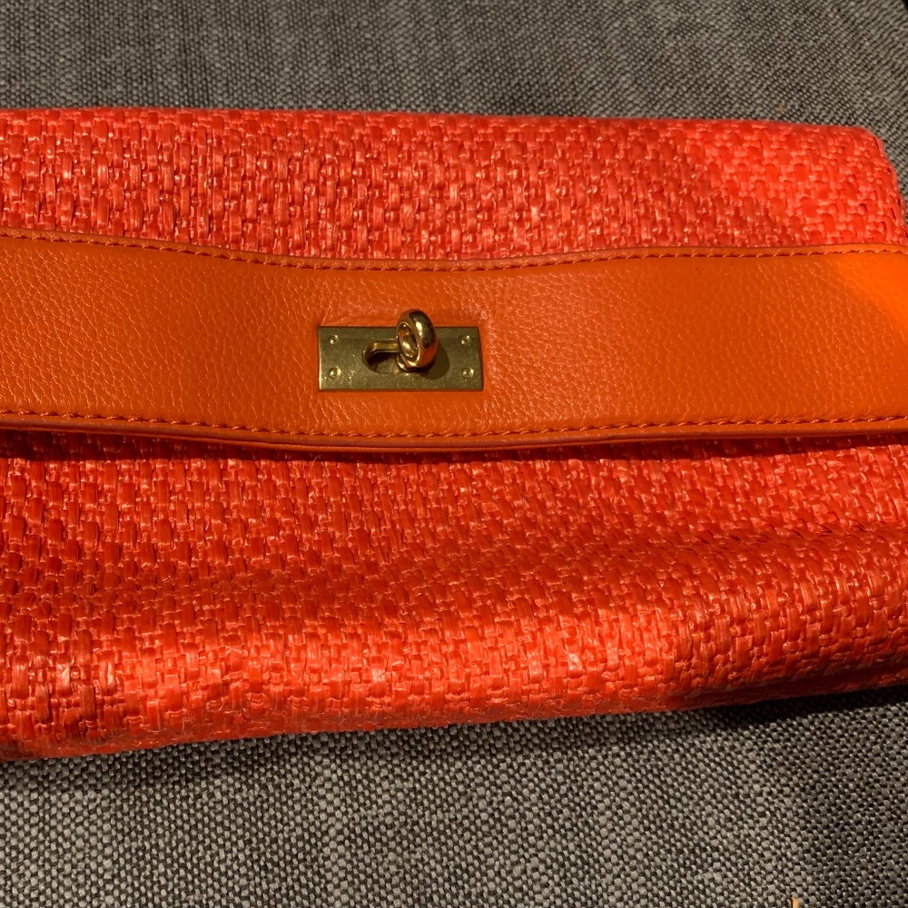 J. Crew Orange Clutch
